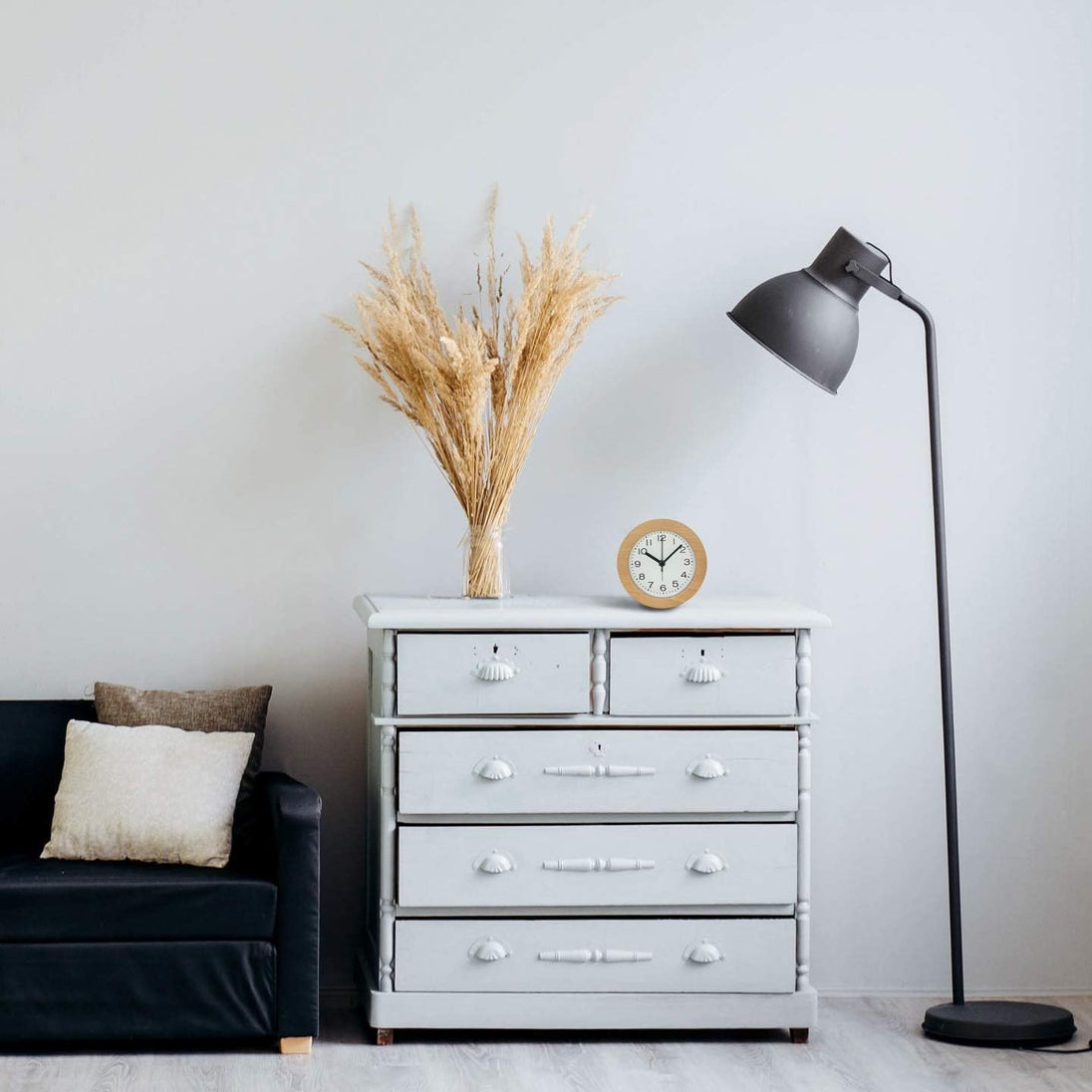 Silent Beech Wood Alarm Clock with Night Light