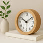 Silent Beech Wood Alarm Clock with Night Light