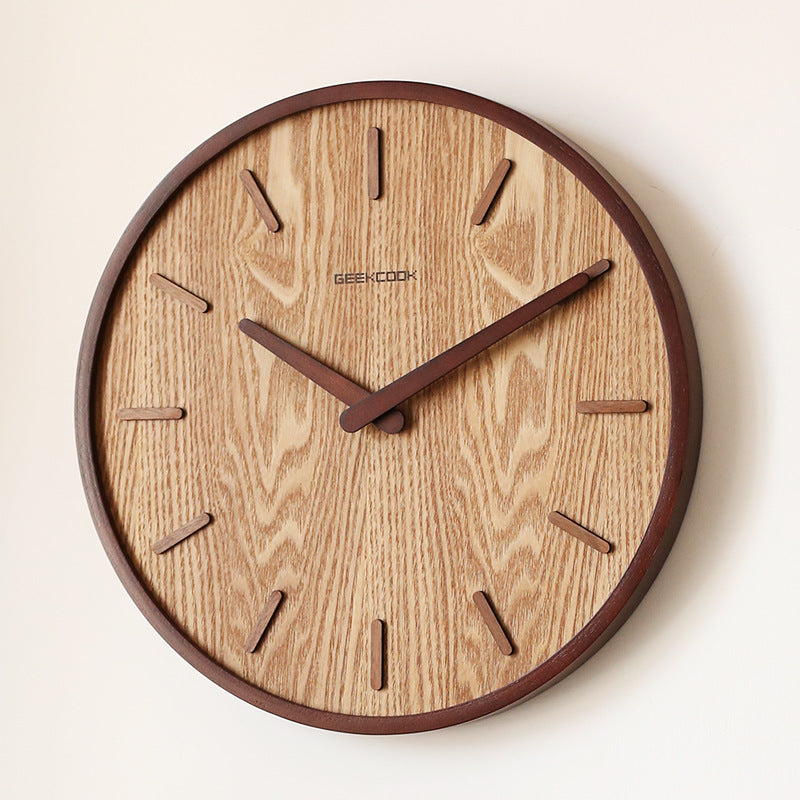 Silent Bent Wood Wall Clock, 30 cm