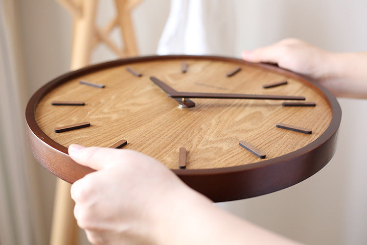 Silent Bent Wood Wall Clock, 30 cm