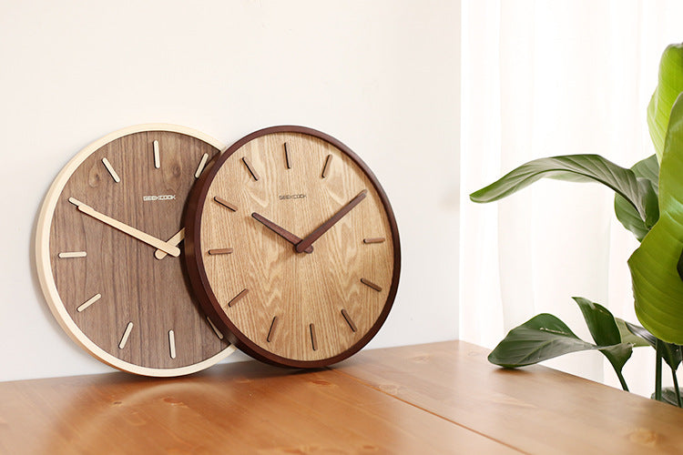 Silent Bent Wood Wall Clock, 30 cm