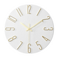 Round Wall Clock with Gold Numerals in Gold