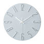 Round Wall Clock with Gold Numerals in Light Blue