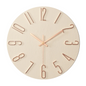 Round Wall Clock with Gold Numerals in Rose