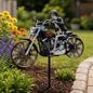 Skeleton Rider Motorcycle Garden Wind Spinner