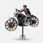 Skeleton Rider Motorcycle Garden Wind Spinner