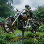 Skeleton Rider Motorcycle Garden Wind Spinner