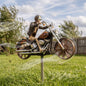 Skeleton Rider Motorcycle Garden Wind Spinner