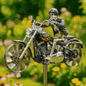 Skeleton Rider Motorcycle Garden Wind Spinner