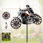 Skeleton Rider Motorcycle Garden Wind Spinner