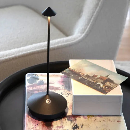 Slim Cordless LED Table Lamp in black