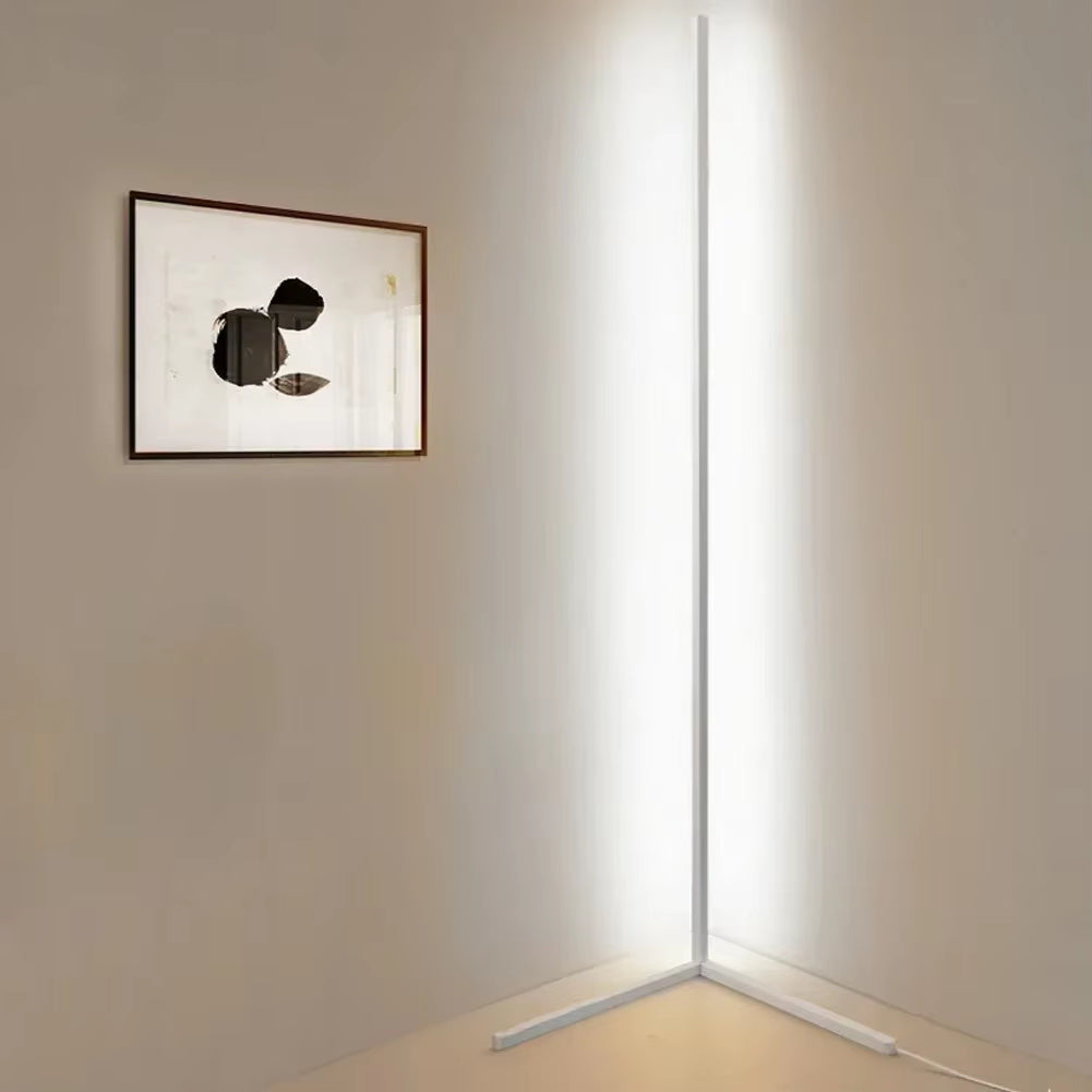 Slim LED Corner Floor Lamp with Remote Control