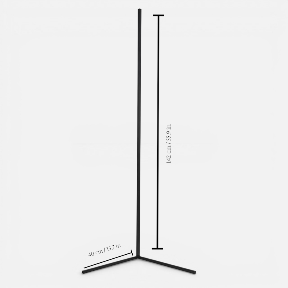 Slim LED Corner Floor Lamp with Remote Control