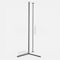 Slim LED Corner Floor Lamp with Remote Control