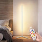 Slim LED Corner Floor Lamp with Remote Control in white