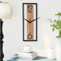 Rectangular Wood and Metal Wall Clock – product photo