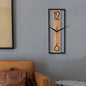 Rectangular Wood and Metal Wall Clock – detail view