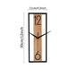 Rectangular Wood and Metal Wall Clock – styled view