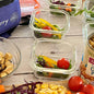 Small Glass Meal Prep Containers, 3-Pack