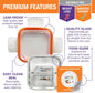 Small Glass Meal Prep Containers, 3-Pack