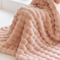 Soft Plush Throw Blanket, 5 Sizes in Beige