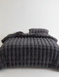 Soft Plush Throw Blanket, 5 Sizes in Dark Grey
