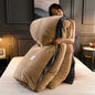 Soft Velvet Fleece Duvet Cover in Beige
