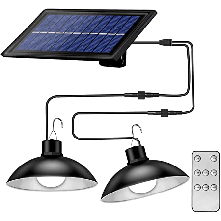 Solar LED Light Set with Remote Control, set of 2