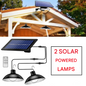 Solar LED Light Set with Remote Control, set of 2