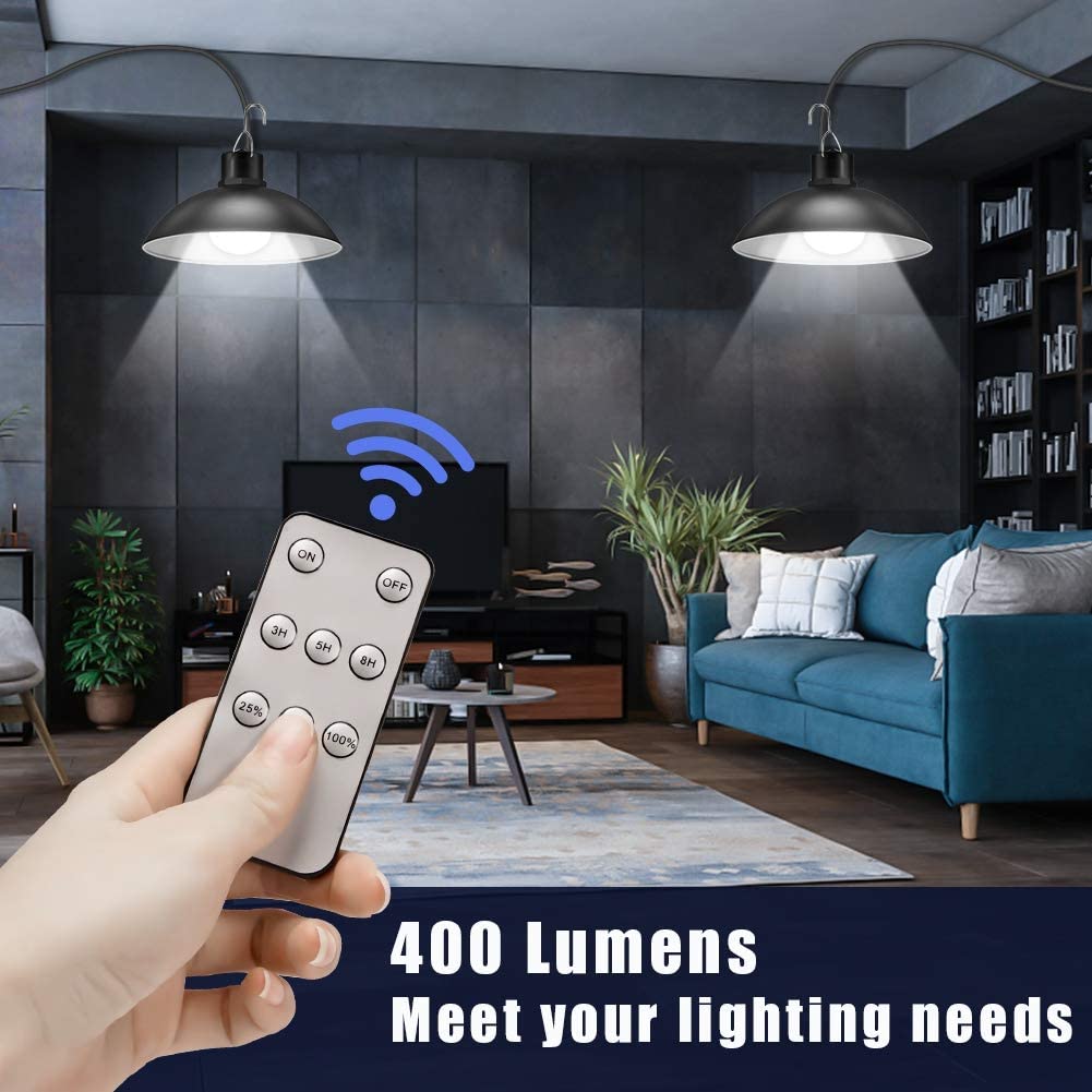 Solar LED Light Set with Remote Control, set of 2