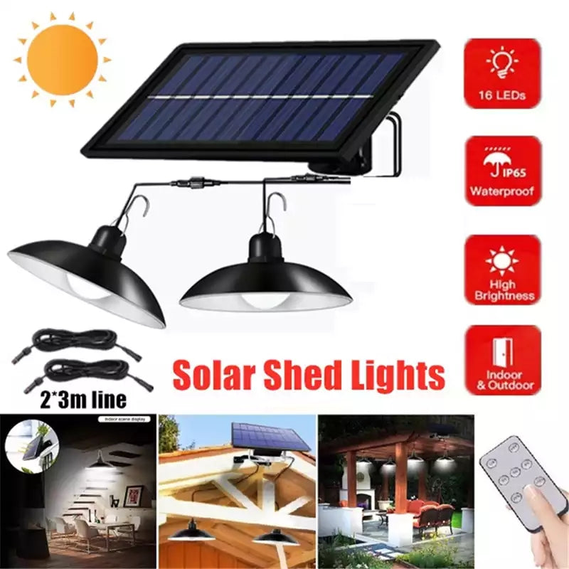 Solar LED Light Set with Remote Control, set of 2