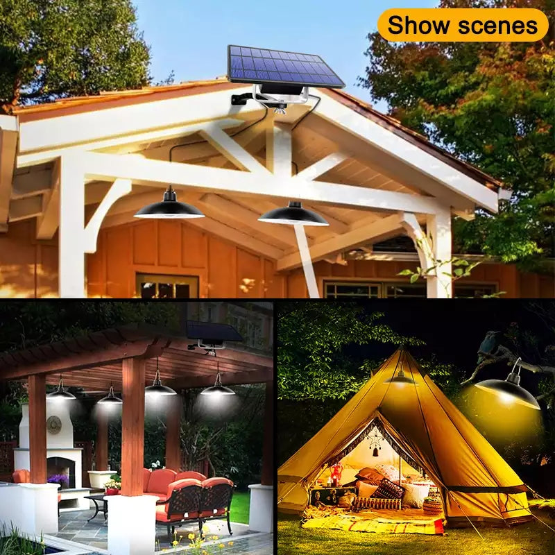 Solar LED Light Set with Remote Control, set of 2