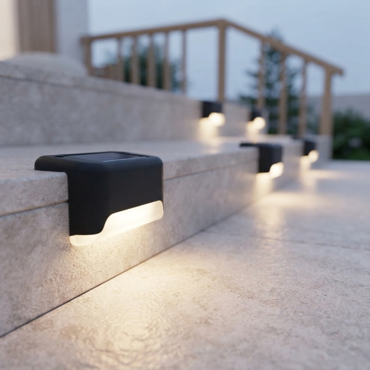 Solar LED Step Lights, set of 8