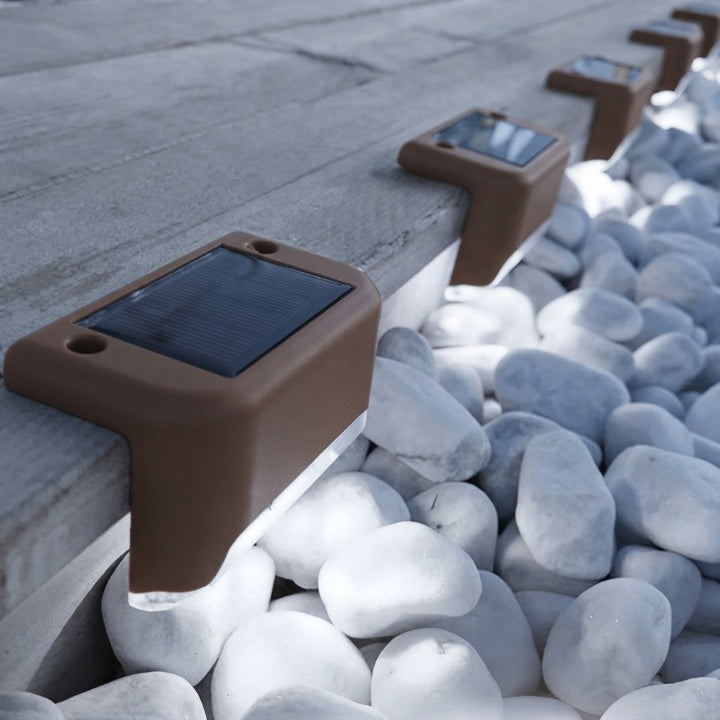 Solar LED Step Lights, set of 8