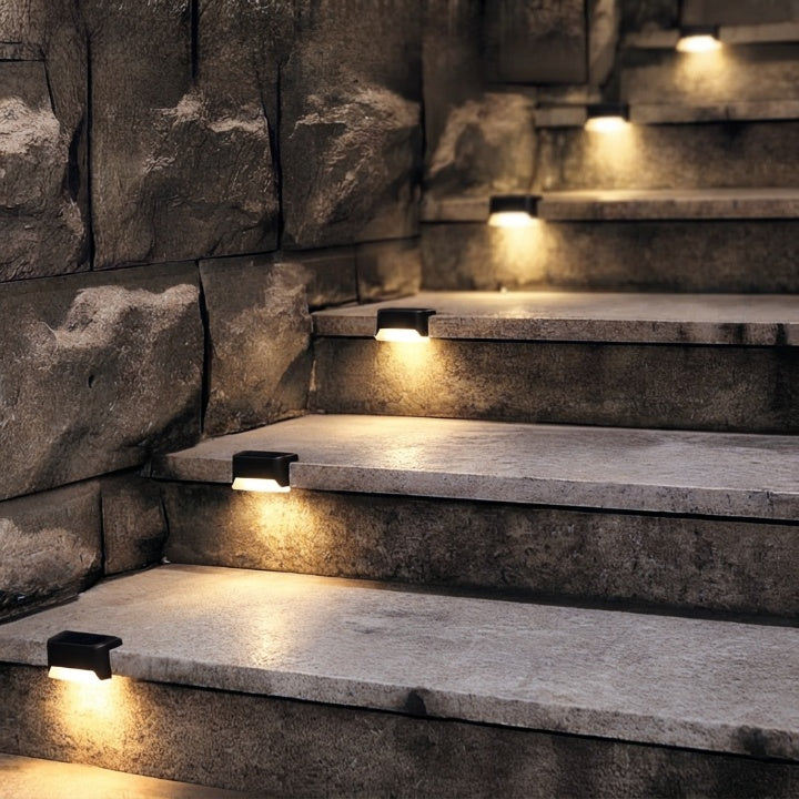 Solar LED Step Lights, set of 8