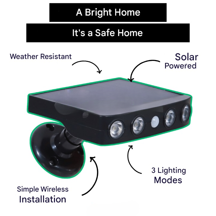 Solar Motion Sensor Outdoor Light