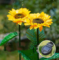 Solar Sunflower Garden Light