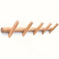 Solid Oak Wall Coat Rack – close-up