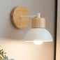 Wood and Metal Wall Lamp in White