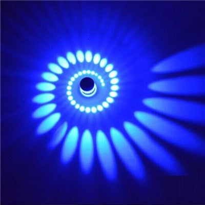 Spiral LED Ceiling and Wall Light in Blue