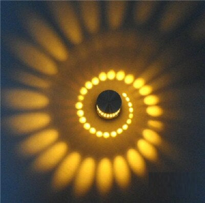 Spiral LED Ceiling and Wall Light in Yellow