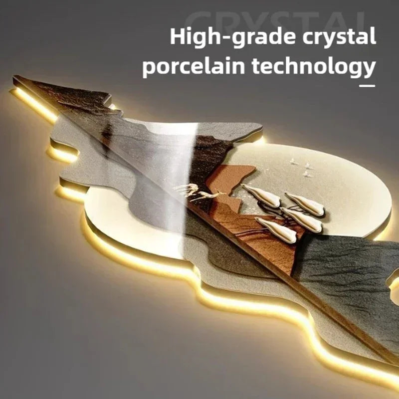 LED Backlit Wall Clock – in a room setting