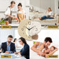 Modern Stone-Effect Wall Clock – in a room setting
