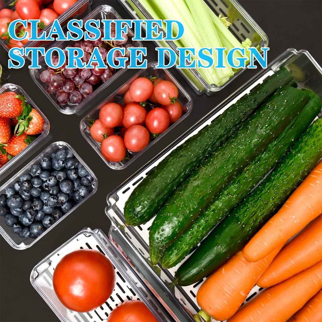 Stackable Fridge Organiser Set of 10
