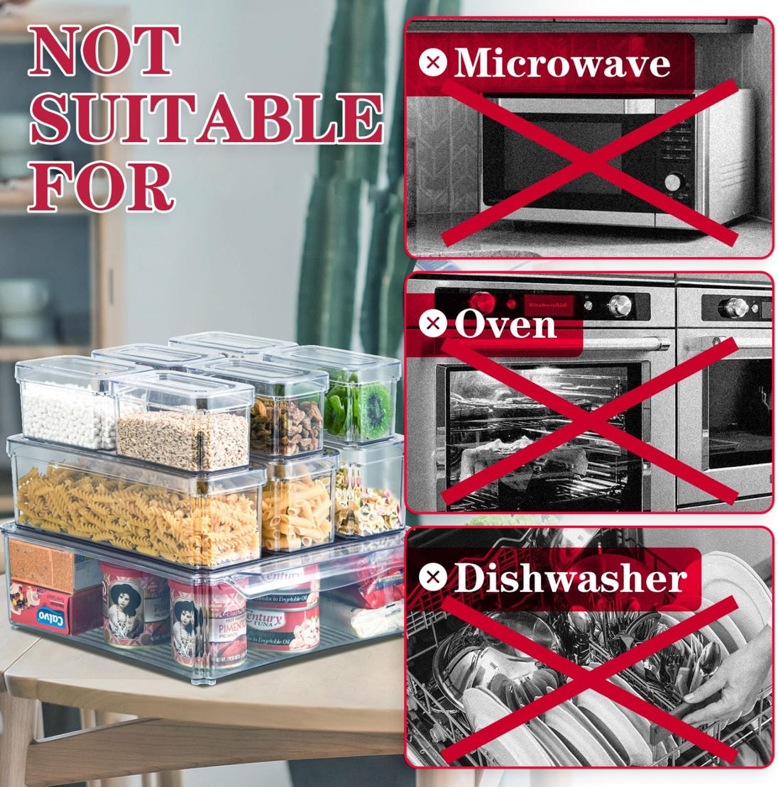 Stackable Fridge Organiser Set of 10