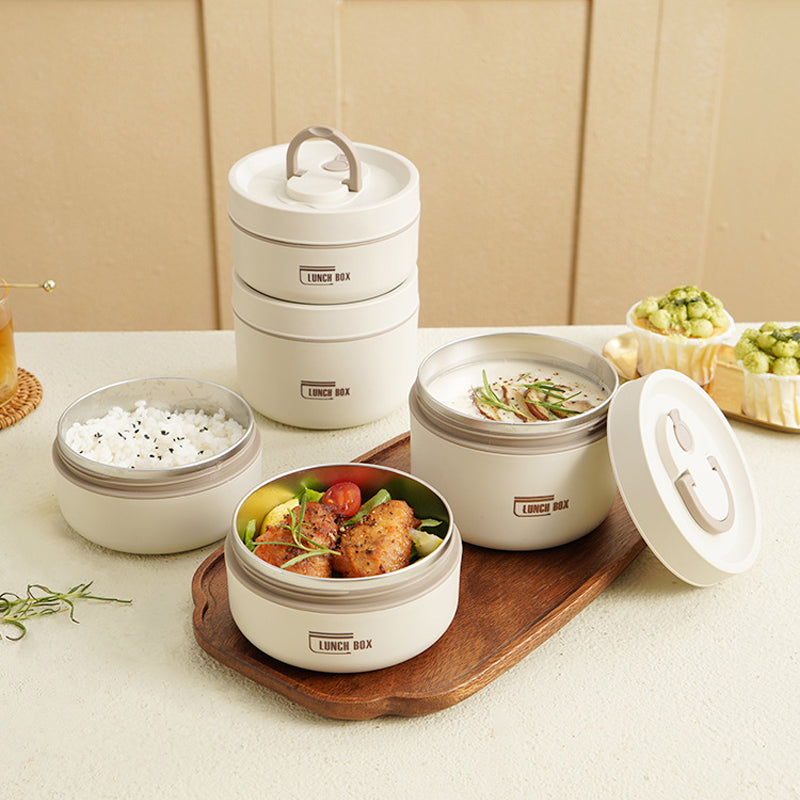 Stackable Insulated Lunch Box with Carry Bag