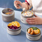 Stackable Insulated Lunch Box with Carry Bag