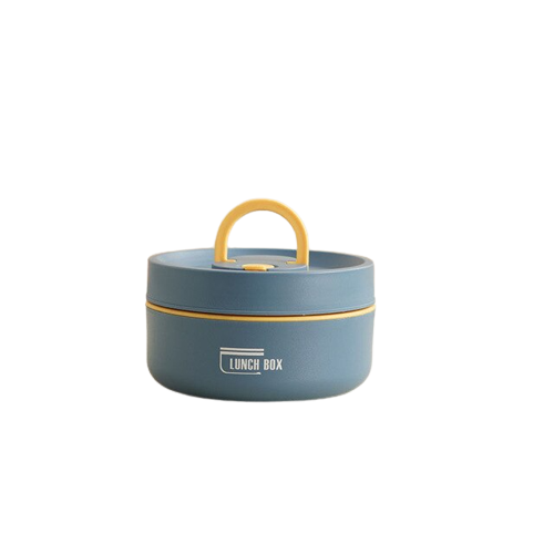 Stackable Insulated Lunch Box with Carry Bag in Blue