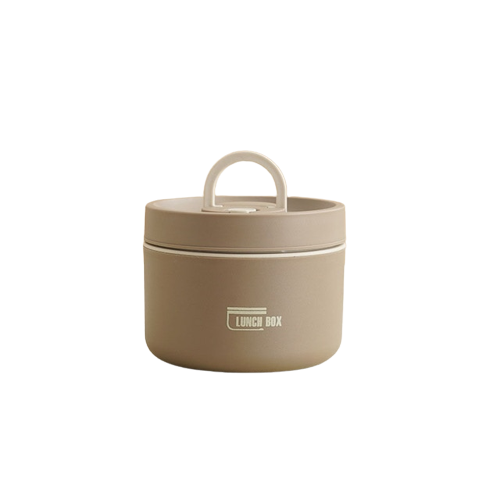 Stackable Insulated Lunch Box with Carry Bag in Brown