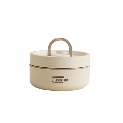 Stackable Insulated Lunch Box with Carry Bag in White